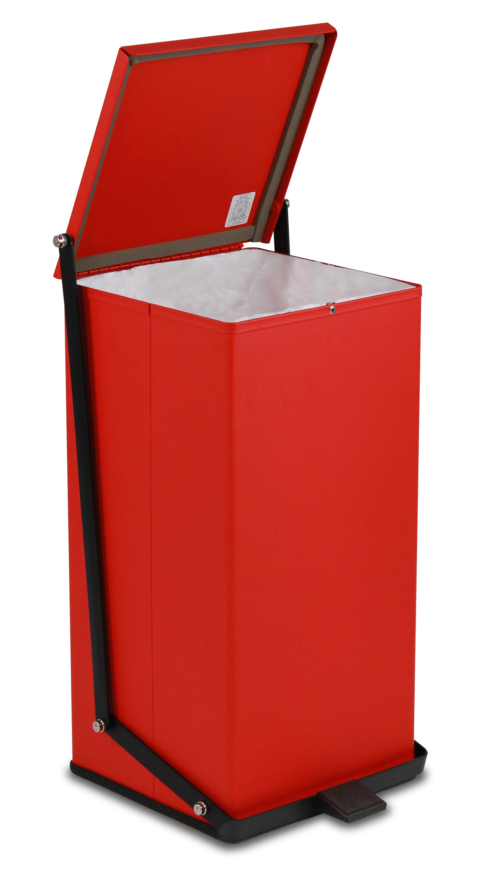Step-On Can, 25 Gallon, 100 Quart, Red