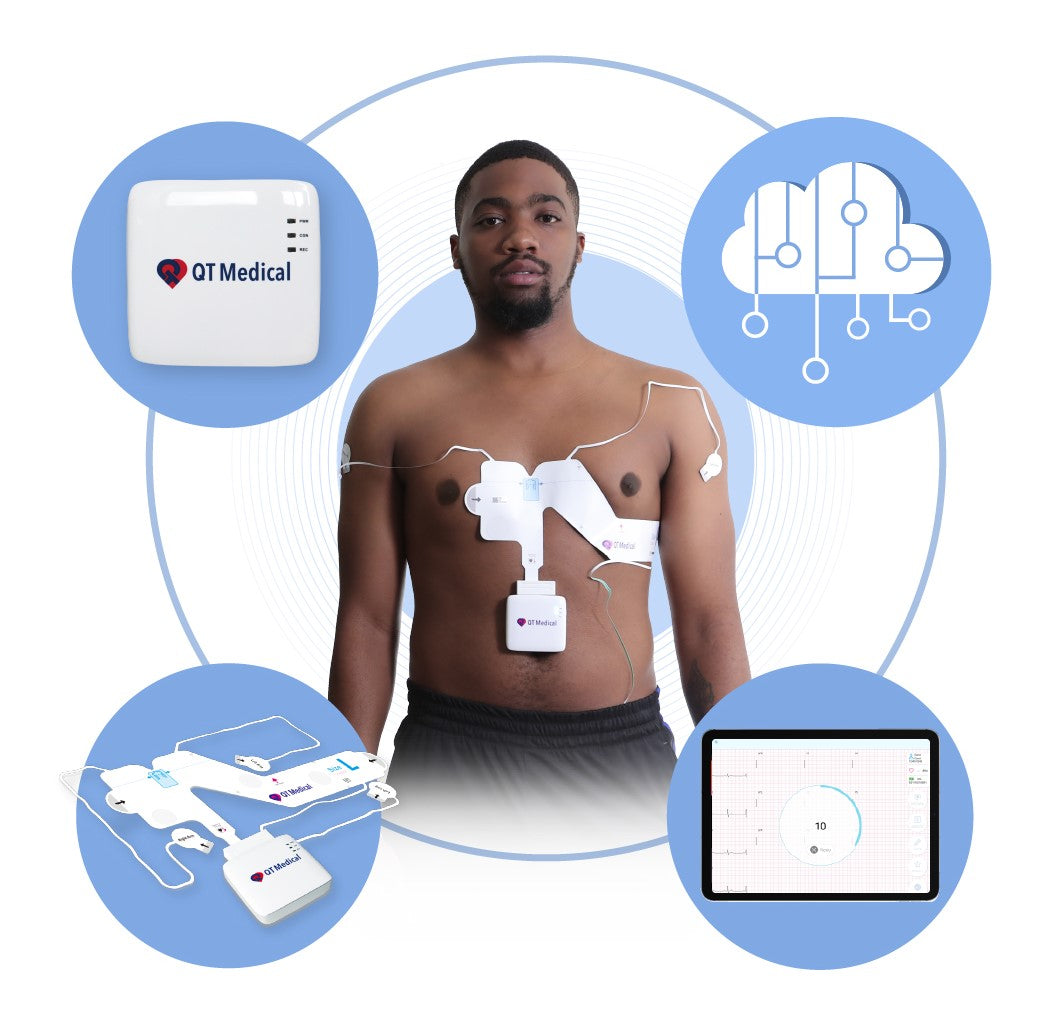 QHeart 12-Lead ECG Electrode Strip