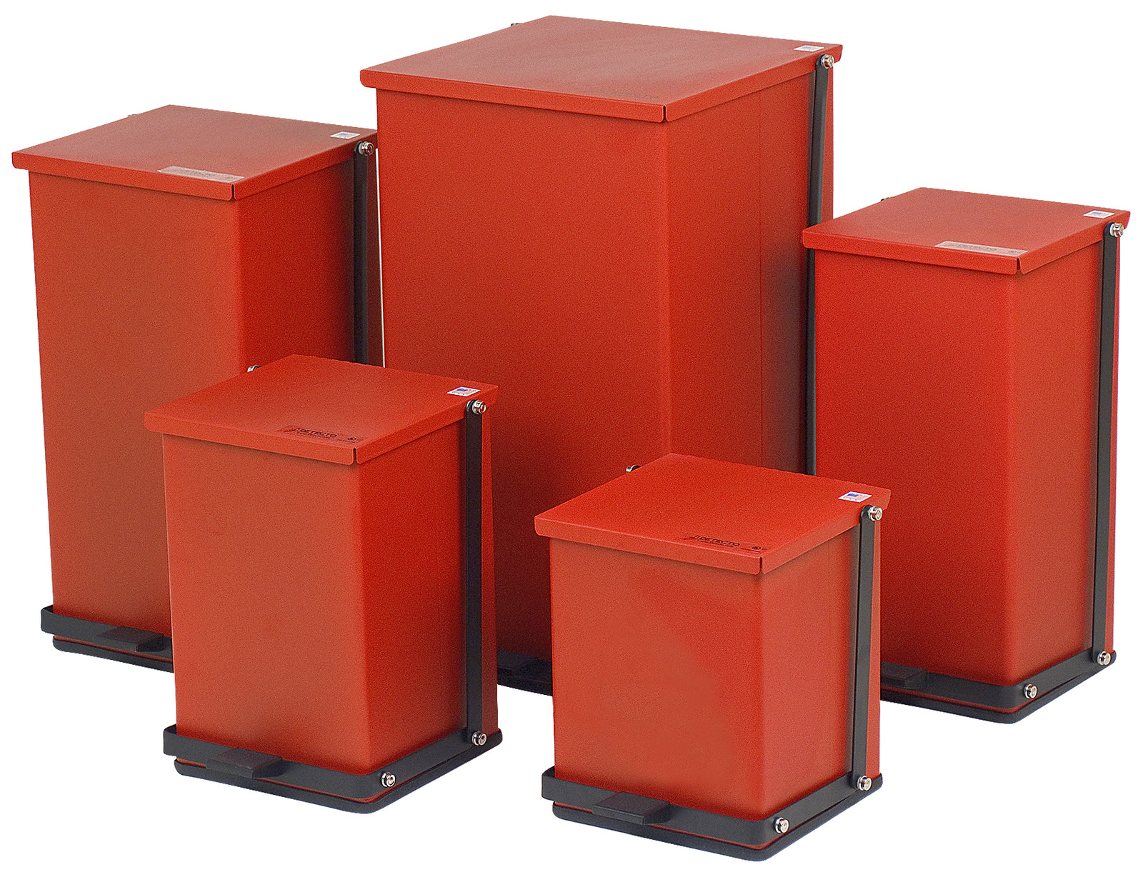 Step-On Can, 25 Gallon, 100 Quart, Red