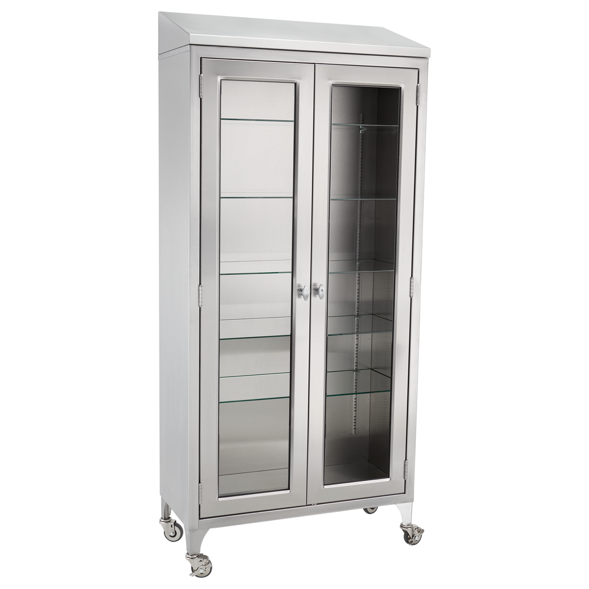Blickman 7970SS-1 Paul Stainless Steel Medical Storage Cabinet, 35 5/8"W, 5 Stainless Steel Shelves | QuinceMedical.com