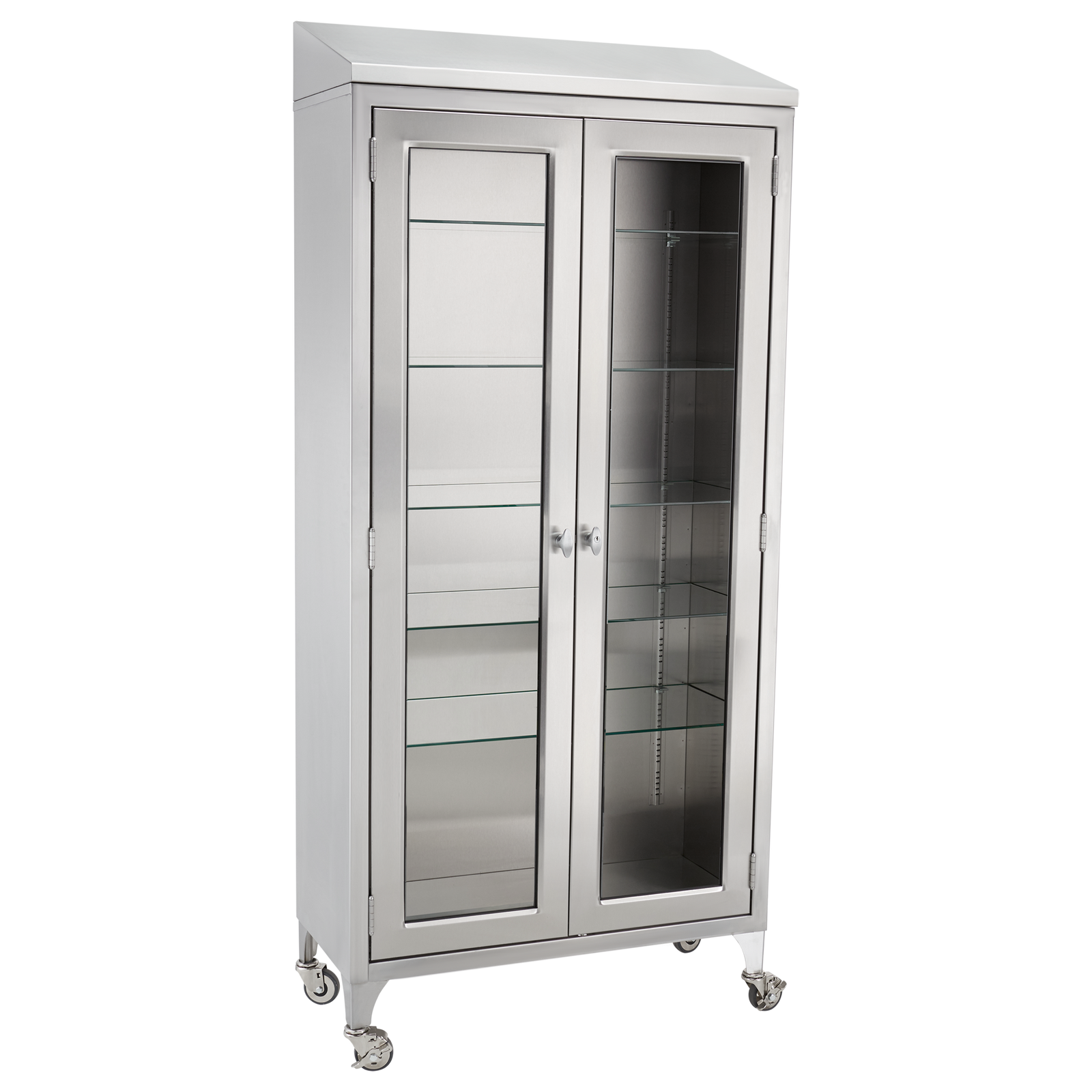 Blickman 7971SS-1 Paul Stainless Steel Medical Storage Cabinet, 47 5/8"W, 5 Stainless Steel Shelves | QuinceMedical.com