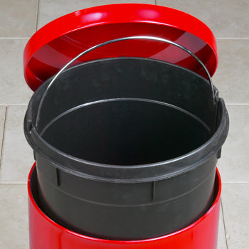 Clinton TR-20R Medium Round Red Waste Receptacle | QuinceMedical.com