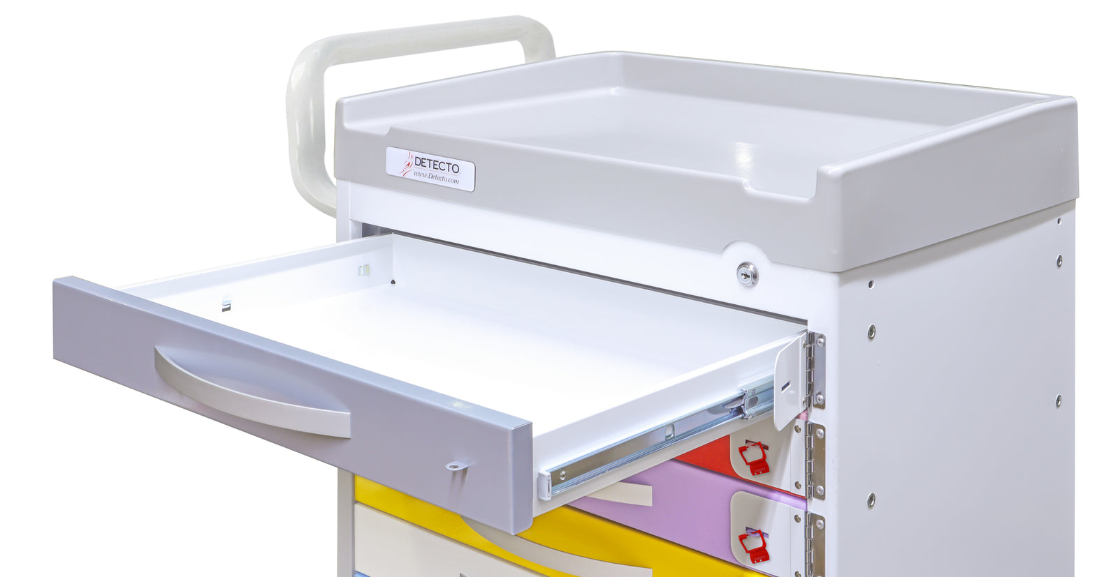 DETECTO Rescue Series Anesthesiology Medical Cart, 5 Blue Drawers