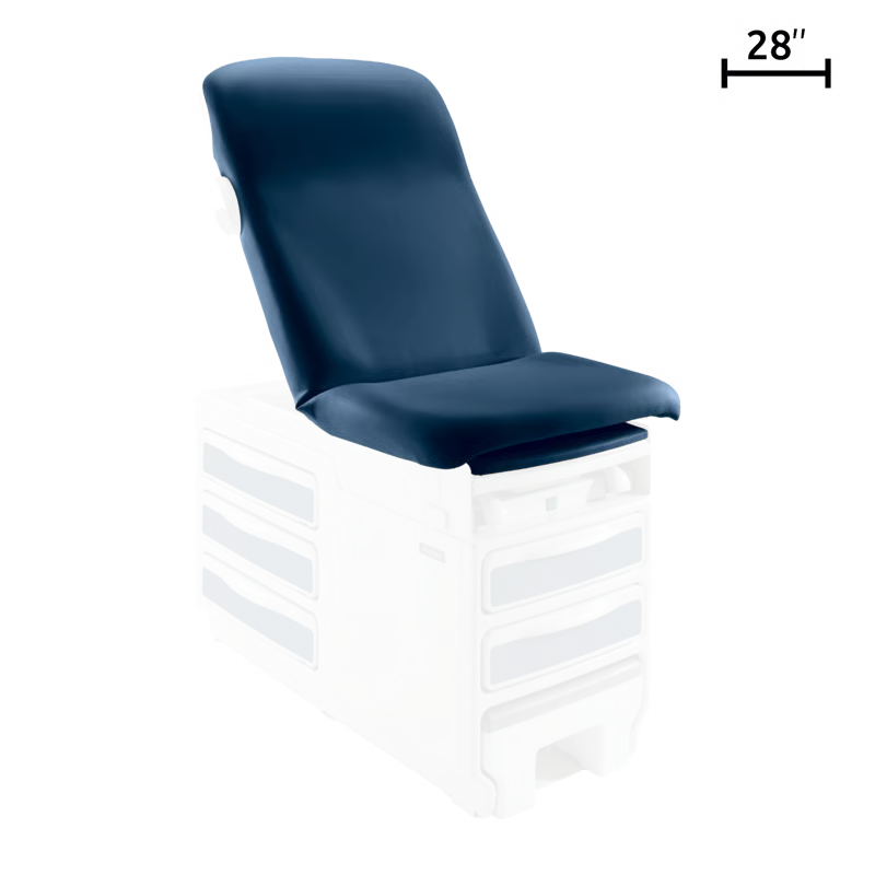 Ritter by Midmark 204 exam table with Soothing Blue 855 seamless upholstery top