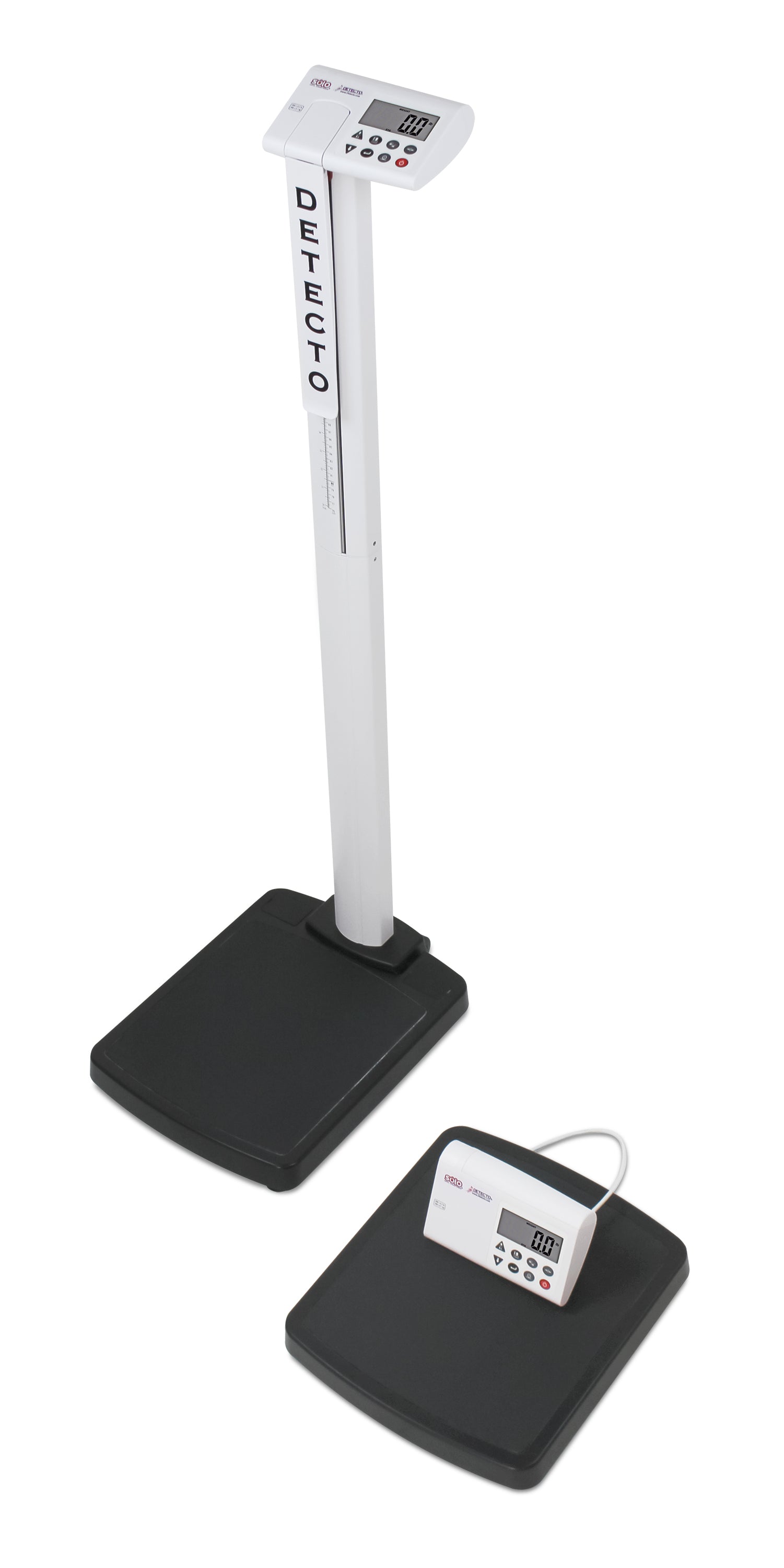 Solo Digital Clinical Scale, Mechanical Height Rod, 550 lb x 0.2 lb / 250 kg x 0.1 kg