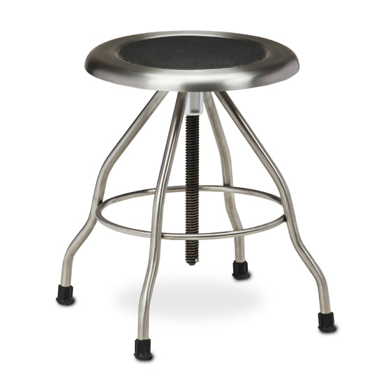 Clinton SS-2169 Stainless Steel Stool with Rubber Feet | QuinceMedical.com