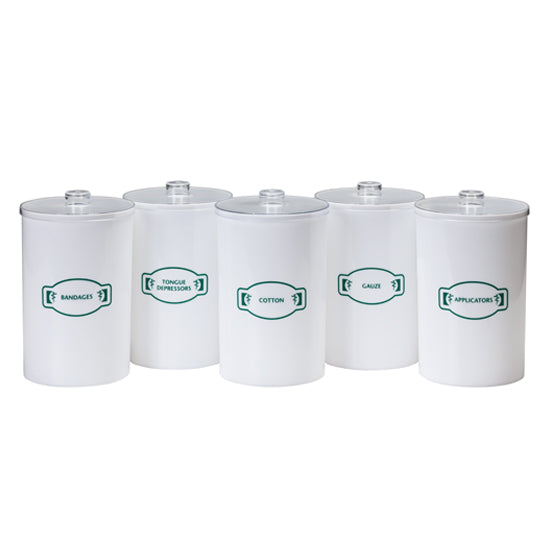 Clinton T-60 Labeled, Clear Plastic, Sundry Jars | QuinceMedical.com