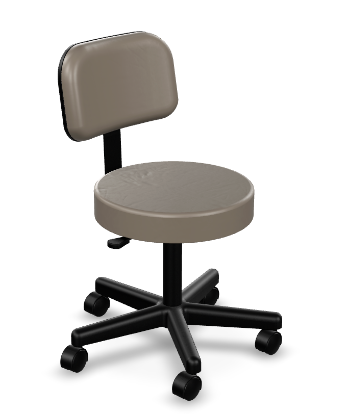 UMF Medical 6746 Ultra Comfort Stool with Back Rest, Pneumatic Height Adjustment UMF 6746SL | QuinceMedical.com