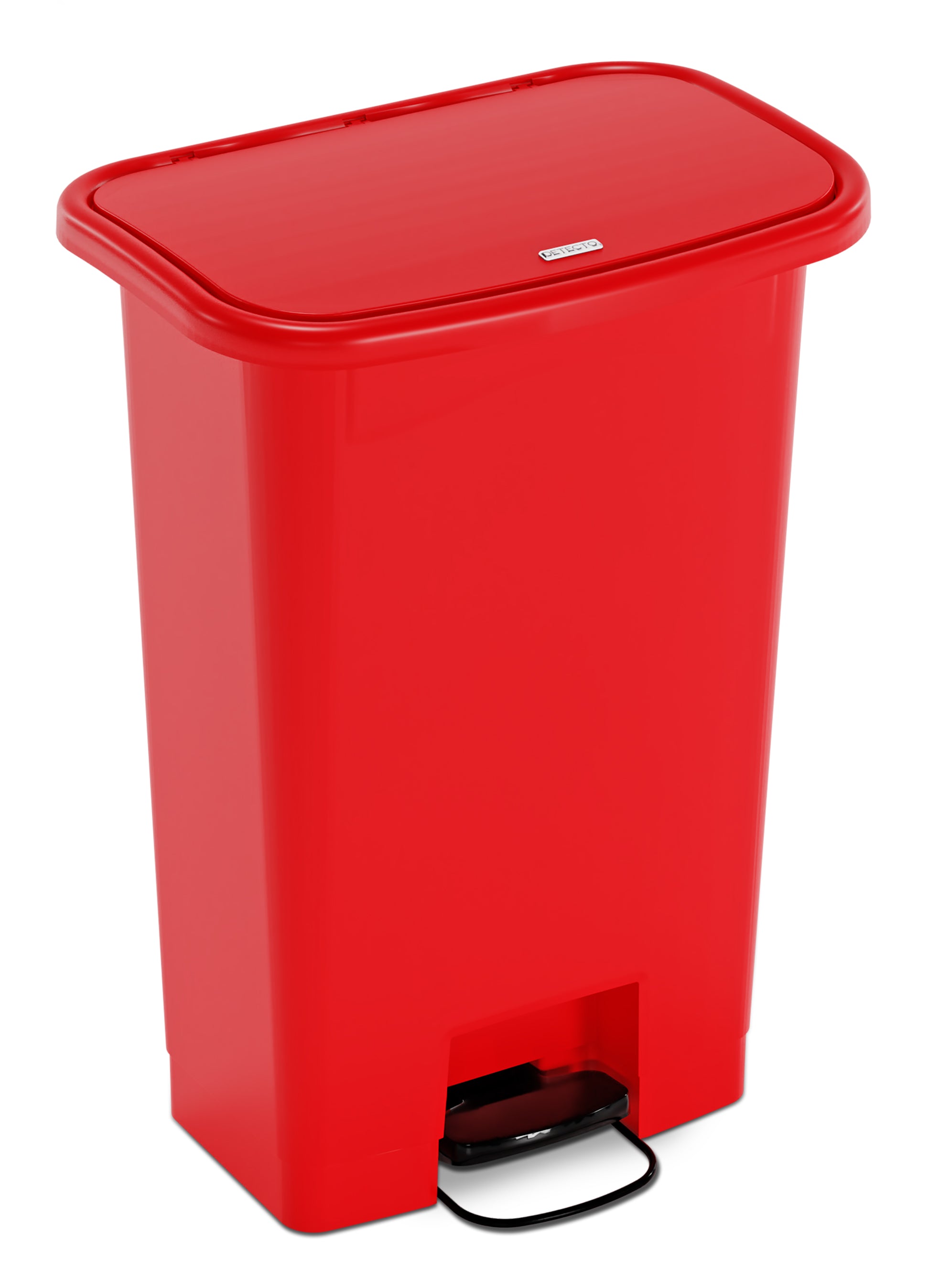 Waste Mate Plastic Waste Receptacle, 18 Gallon, Red