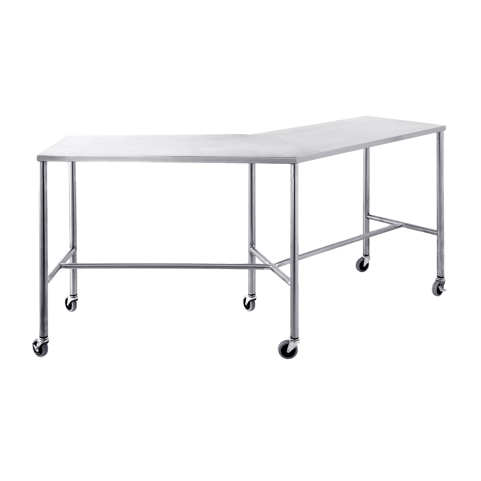 Blickman 7862SSA Stainless Steel Angular Instrument Table, 60" W x 15" D x 34" H | QuinceMedical.com