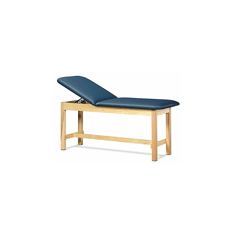 Clinton 1010 Extra Wide Classic Series Wood Treatment Table with Adjustable Backrest | Quince Medical