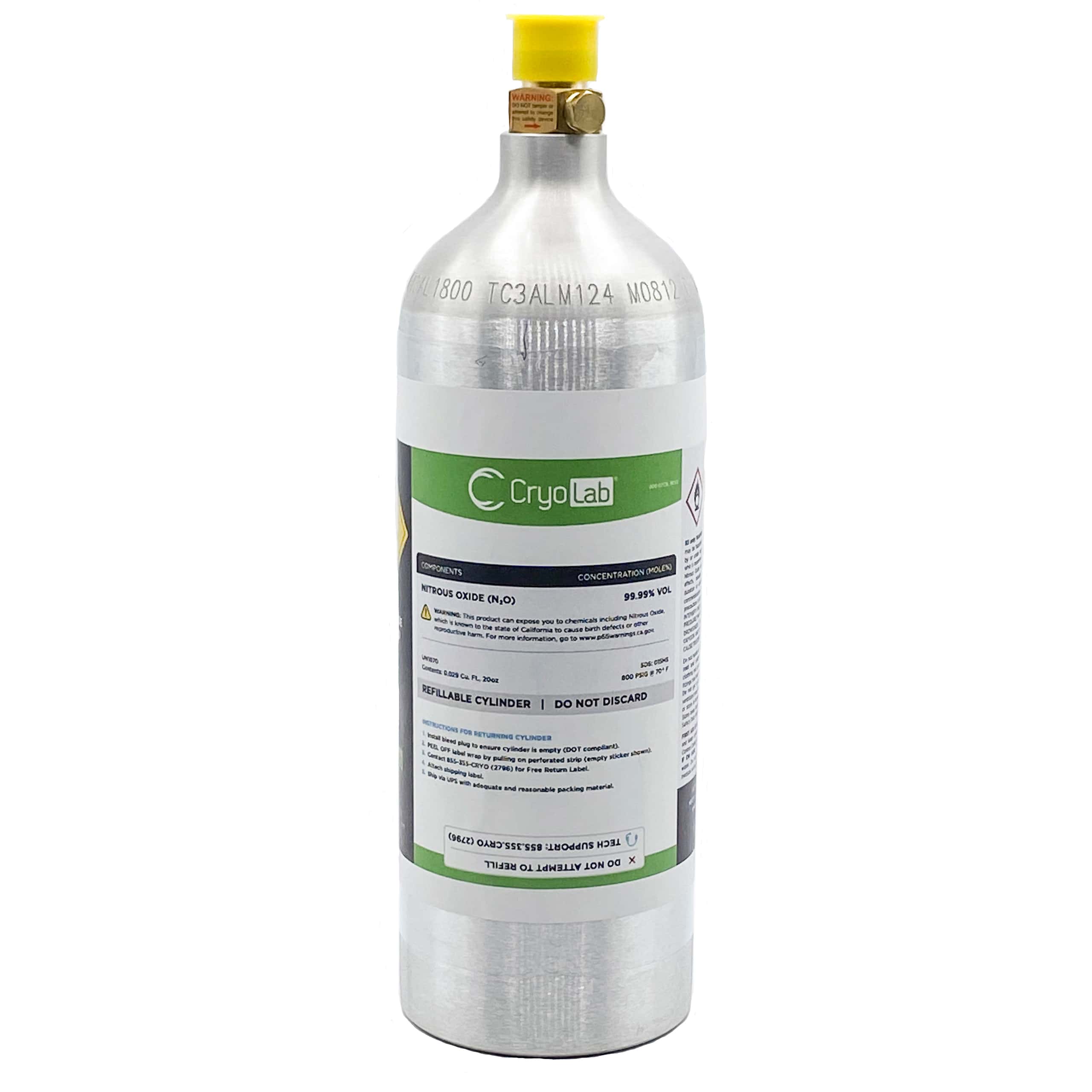 N2O Cryogen Replacement Cylinder