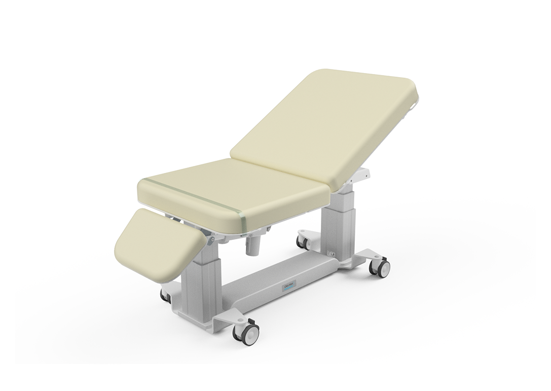 General 3-Section US EA Table - 26 in Width, with Side Rails, Central Base Lock and Procedure Tray