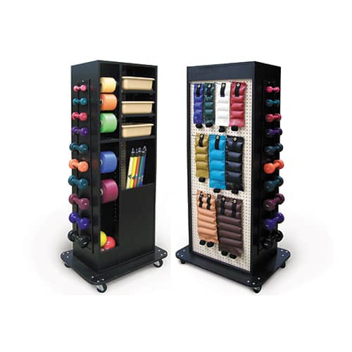 Hausmann Multi-Purpose Weight Rack with Open Shelf Storage | QuinceMedical.com