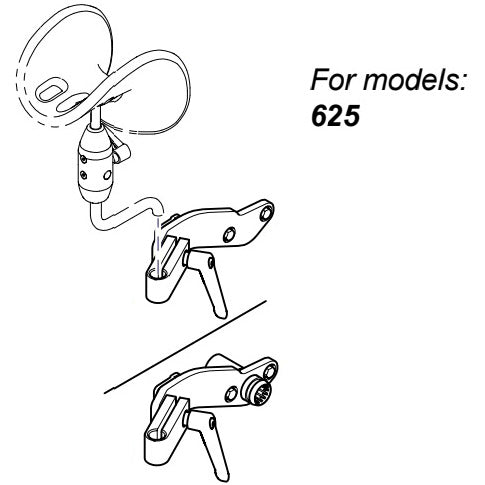Midmark 204/604/22X/62X Articulating Knee Crutch Kit with Spline | QuinceMedical.com