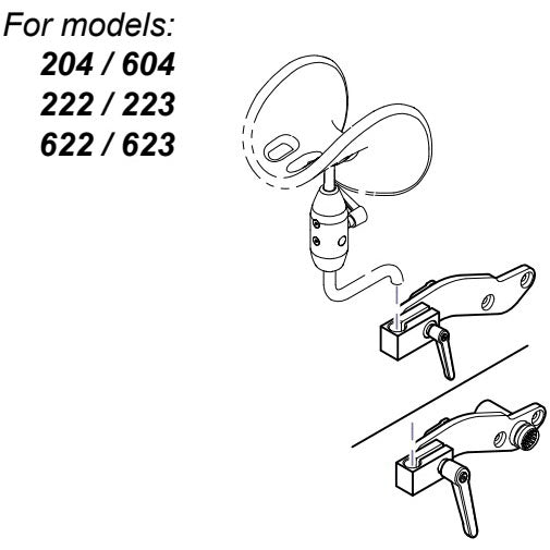 Midmark 204/604/22X/62X Articulating Knee Crutch Kit with Spline | QuinceMedical.com