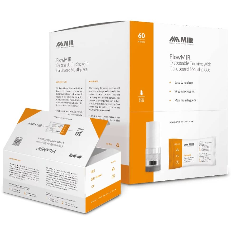 MIR FlowMIR Disposable Turbine with Mouthpieces | QuinceMedical.com