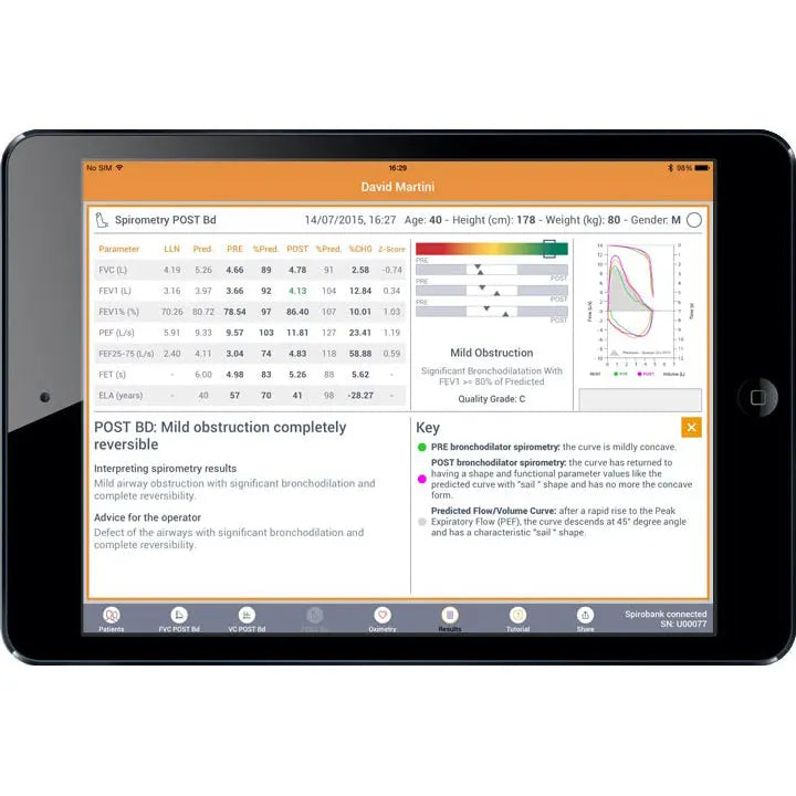 MIR Spirobank II Smart Spirometer BLE  | QuinceMedical.com