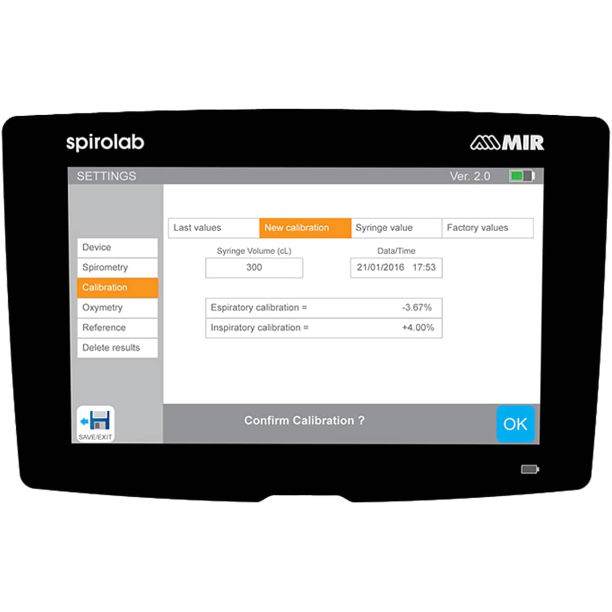 MIR  Spirolab Spirometer Desktop with 7" Screen | QuinceMedical.com