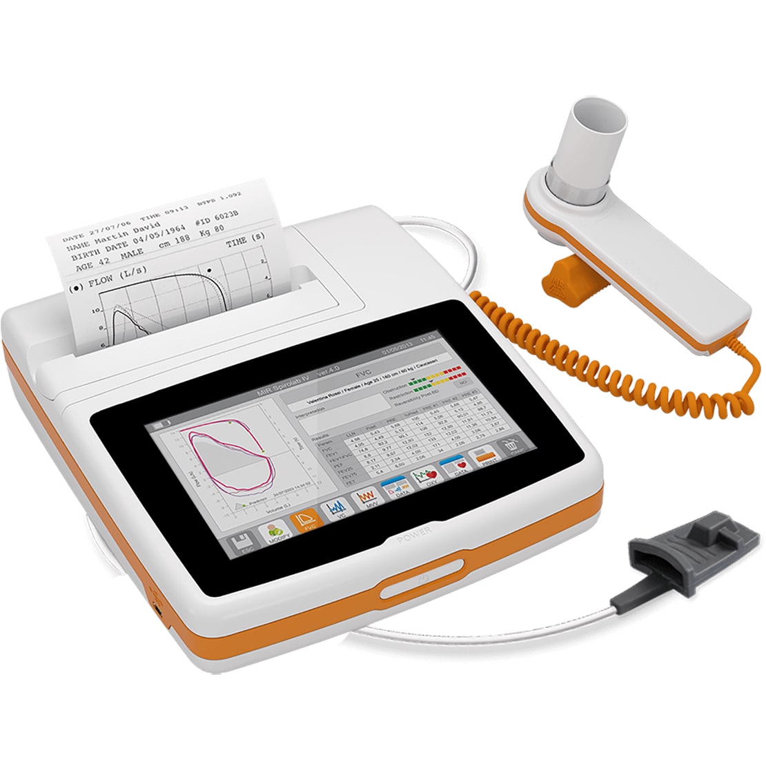 MIR  Spirolab Spirometer Desktop with 7" Screen | QuinceMedical.com