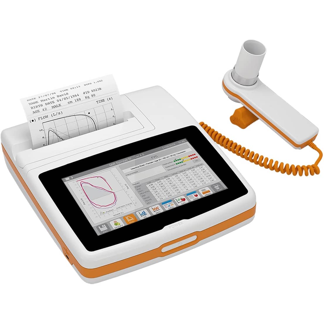 MIR  Spirolab Spirometer Desktop with 7" Screen | QuinceMedical.com