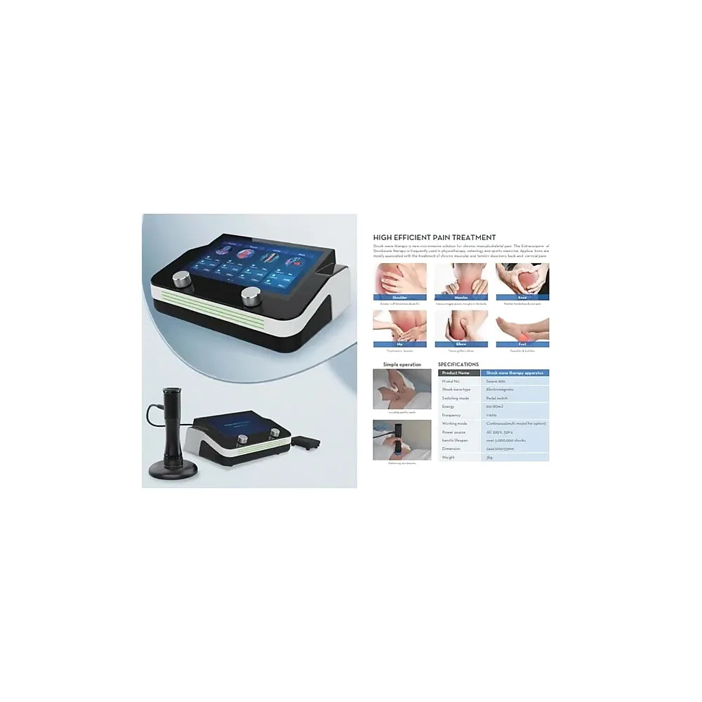 Paloo SWAVE-200 Radial Shockwave Therapy Machine | ESWT, 1–6 Bar, 16 Hz, 7 Applicators