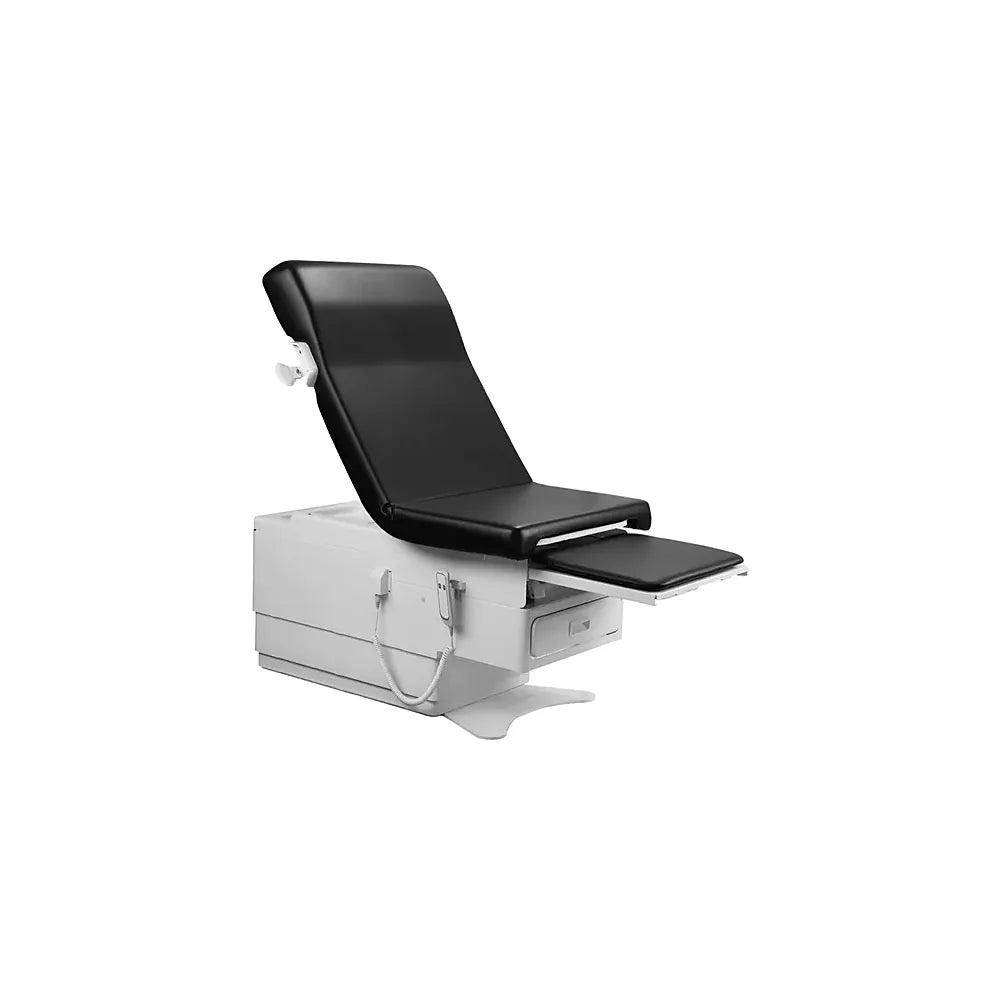 Q-400 Power Hi-Lo Exam Table with Adjustable Back, Hideaway Stirrups