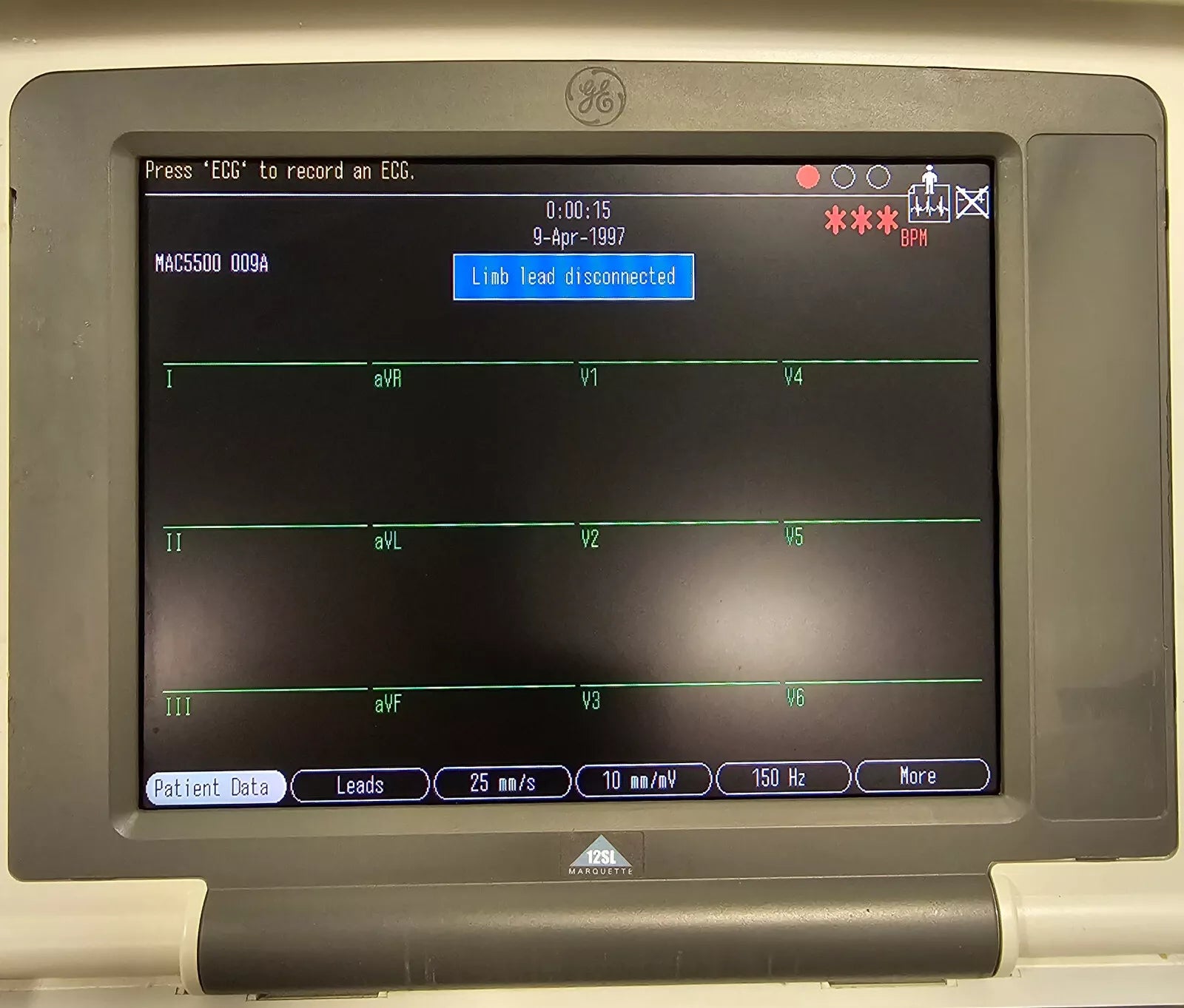 GE MAC 5500 HD ECG