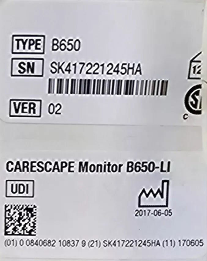 GE CARESCAPE B650 VER 2