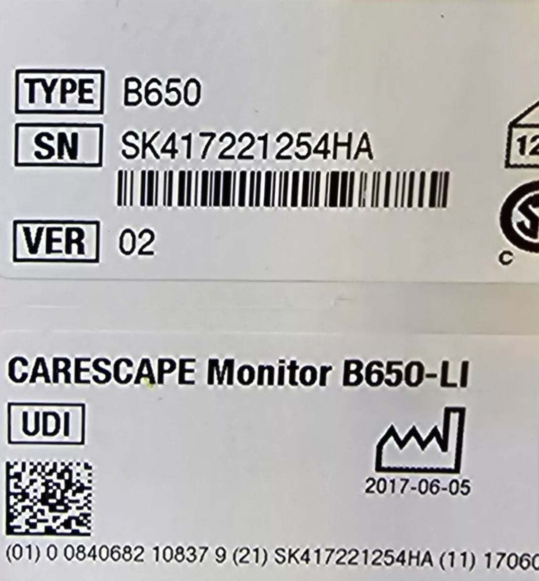 GE CARESCAPE B650