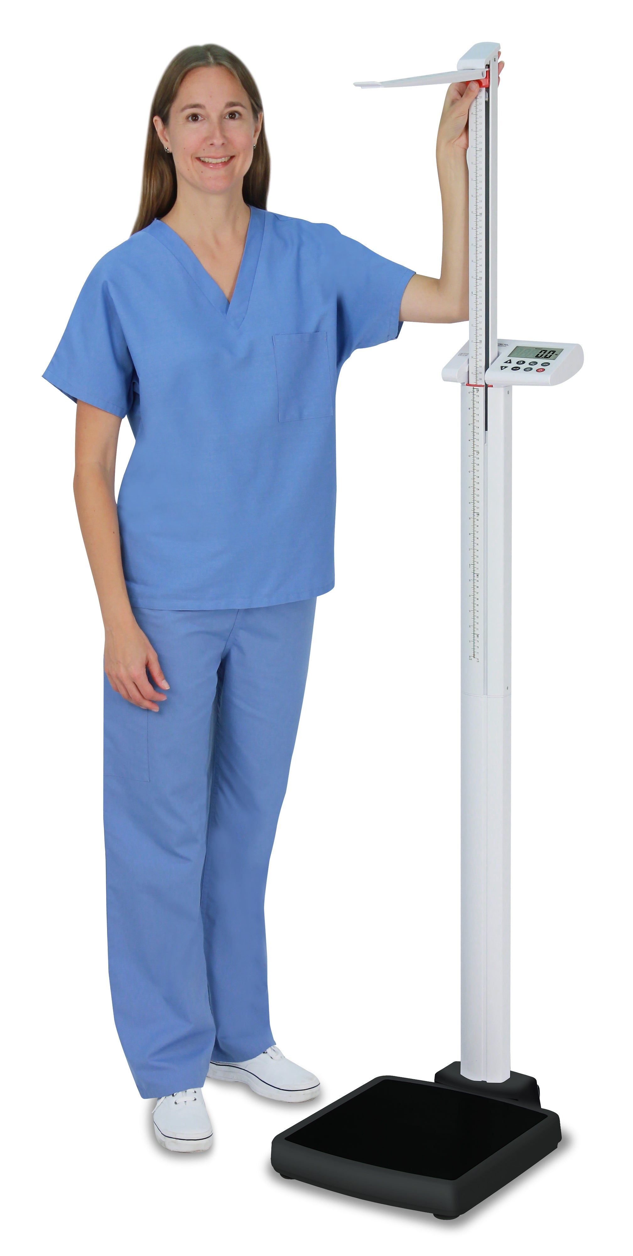 Solo Digital Clinical Scale, Mechanical Height Rod, 550 lb x 0.2 lb / 250 kg x 0.1 kg