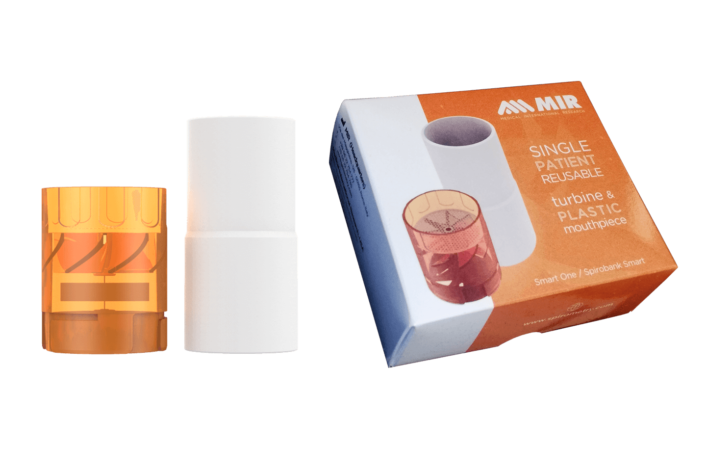 MIR Orange Turbine & Plastic Mouthpiece Replacement Kit for Smart Devices | QuinceMedical.com