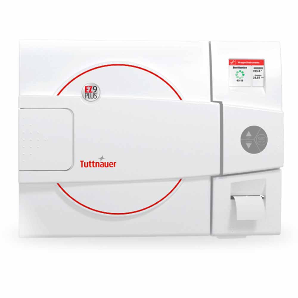 This is a picture of a Tuttnauer EZ9PLUS autoclave which sell and rent to customers.